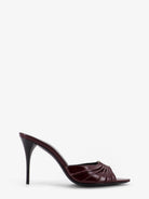 Saint Laurent Babylone 90 bordeaux leather sandals - Vintagebordeaux