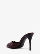 Saint Laurent Babylone 90 bordeaux leather sandals - Vintagebordeaux