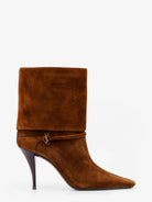 Saint Laurent Vicky 90 suede boots - Land