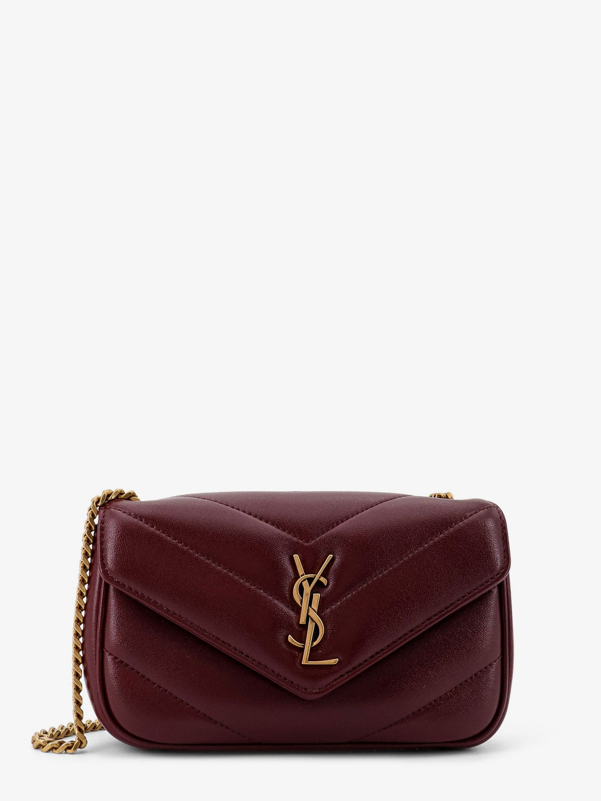 Saint Laurent Loulou Mini crossbody bag with chevron stitching - Lthotwine