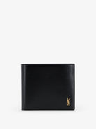 Saint Laurent Tiny wallet in hammered leather - Nero