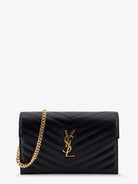 Saint Laurent Cassandre Envelope Clutch Crossbody  Bag with Chain - Nero