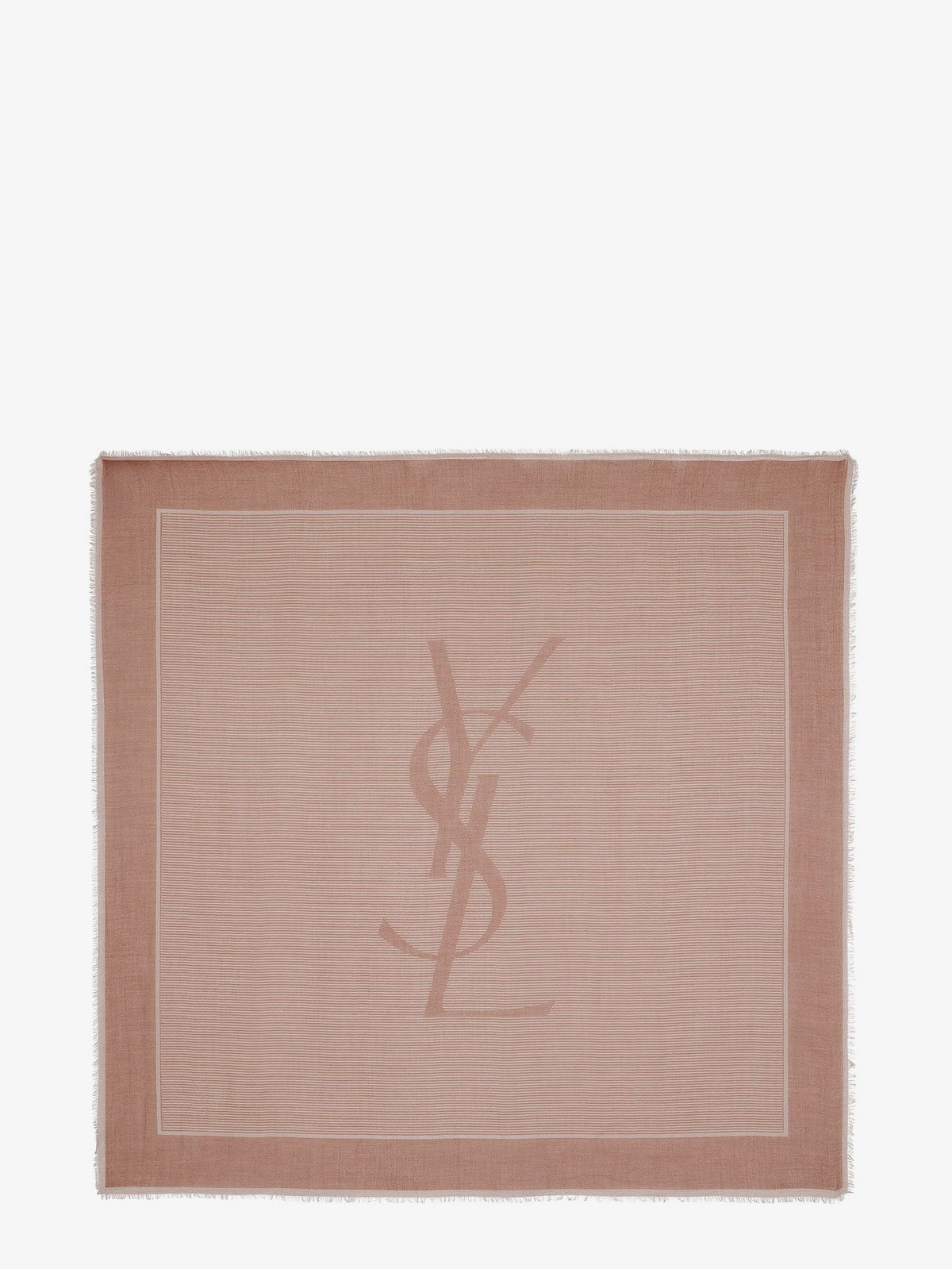 Saint Laurent Cassandre cashmere and silk foulard - Sienna