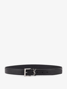 Saint Laurent Cassandre leather belt - Nero