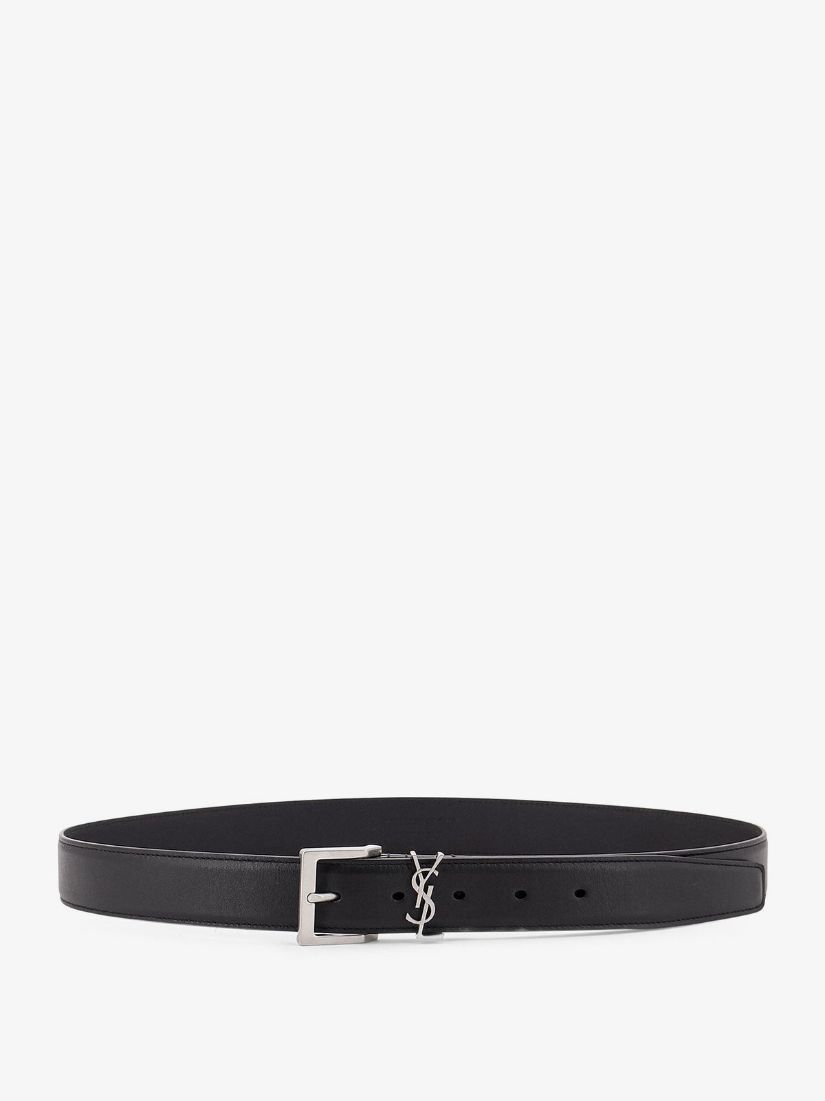 Saint Laurent Cassandre leather belt - Nero