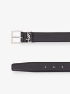 Saint Laurent Cassandre leather belt - Nero