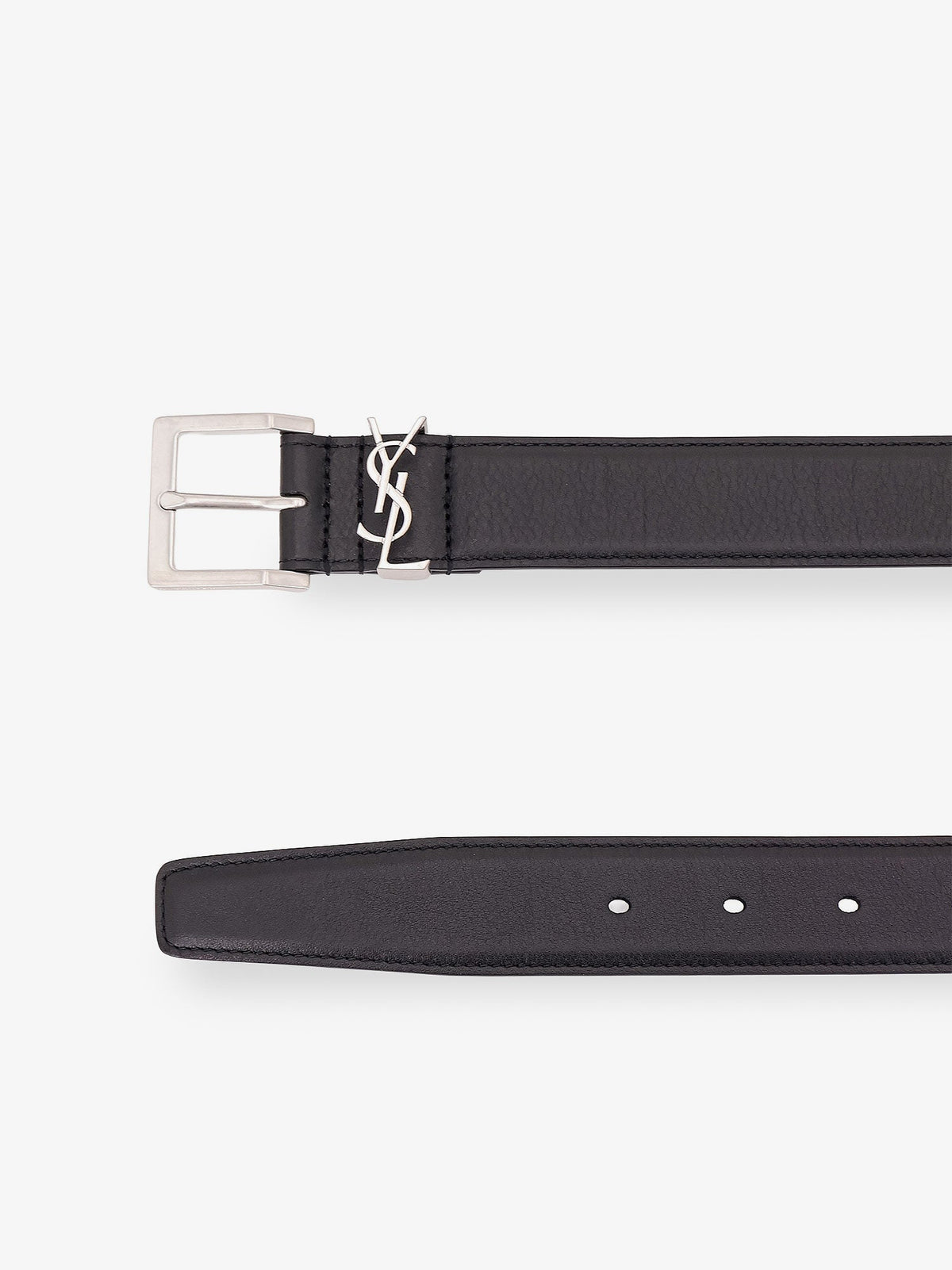 Saint Laurent Cassandre leather belt - Nero