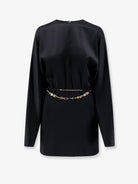 Saint Laurent Mini Lenght Dress with gold metal detail - Noir