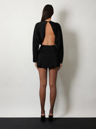 Saint Laurent Mini Lenght Dress with gold metal detail - Noir