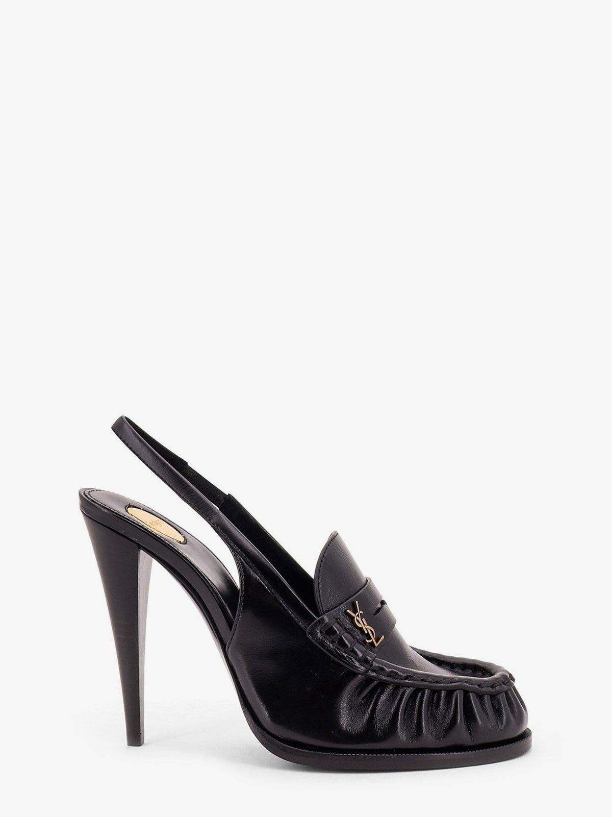 Saint Laurent Le Loafer 110 pumps with metal Cassandre logo - Nero