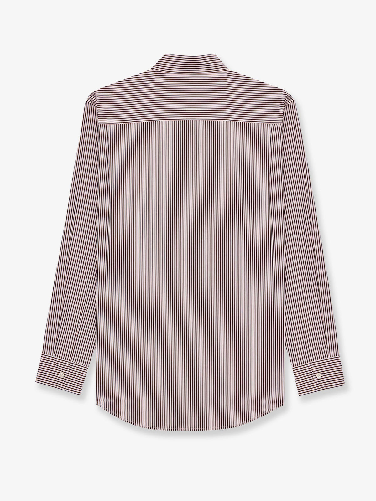 Saint Laurent Cassandre cotton shirt with striped pattern - Craiemarronorange