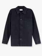 Saint Laurent Cassandre black denim overshirt - Blacksand