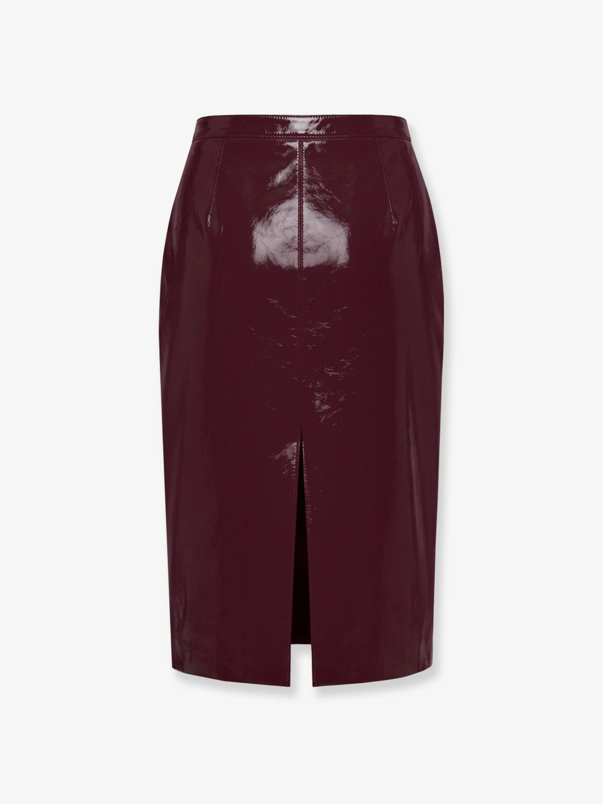 Self-Portrait Vinyl midi skirt - Purple