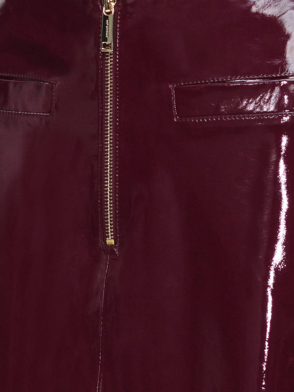 Self-Portrait Vinyl midi skirt - Purple