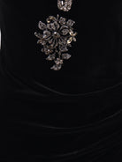 Self-Portrait Velvet long dress - Black