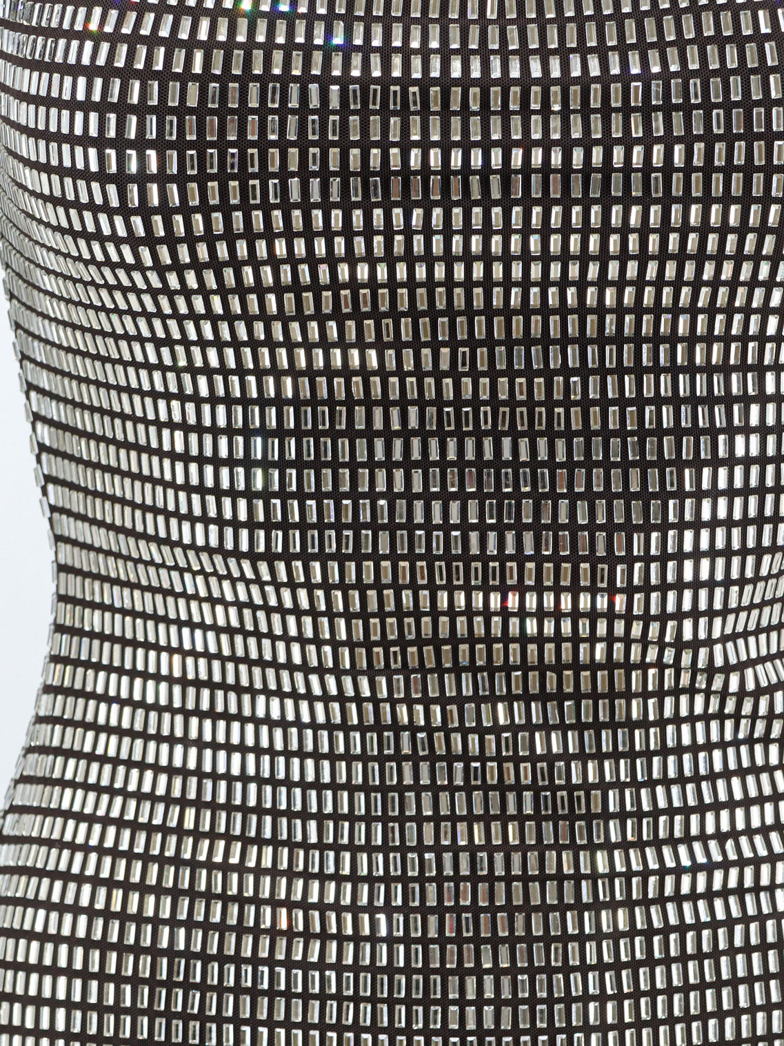 Self-Portrait Short tulle dress with rhinestones - Grey