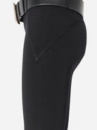 Self-Portrait Stretch viscose blend leggings - Black