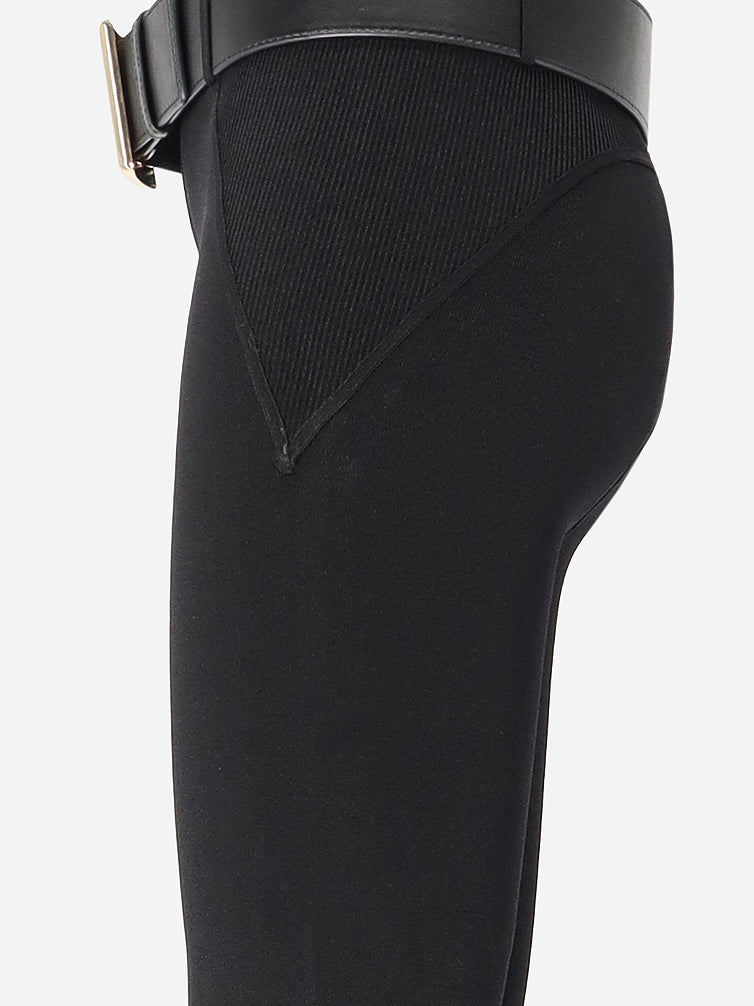 Self-Portrait Stretch viscose blend leggings - Black