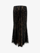 Self-Portrait Lace Midi Skirt - Black