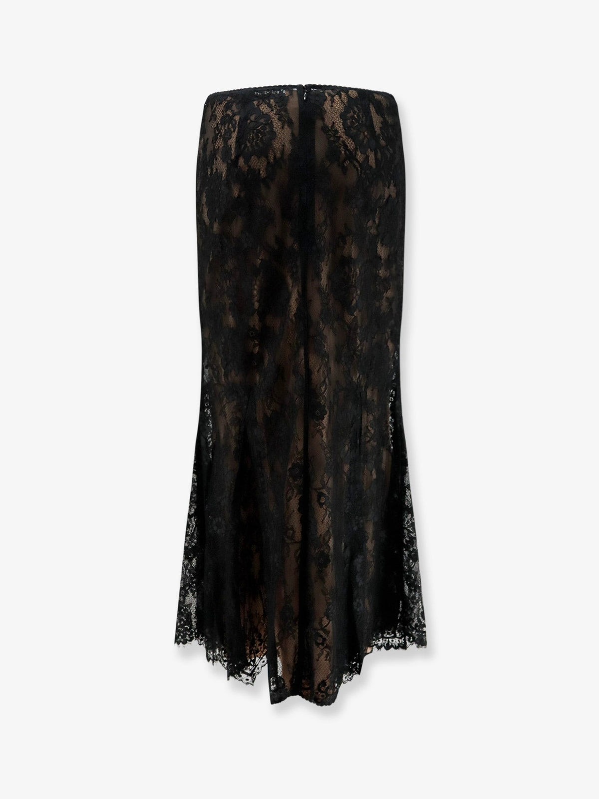Self-Portrait Lace Midi Skirt - Black