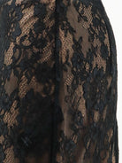 Self-Portrait Lace Midi Skirt - Black