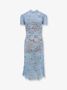 Self-Portrait Lace dress with belt - Blue