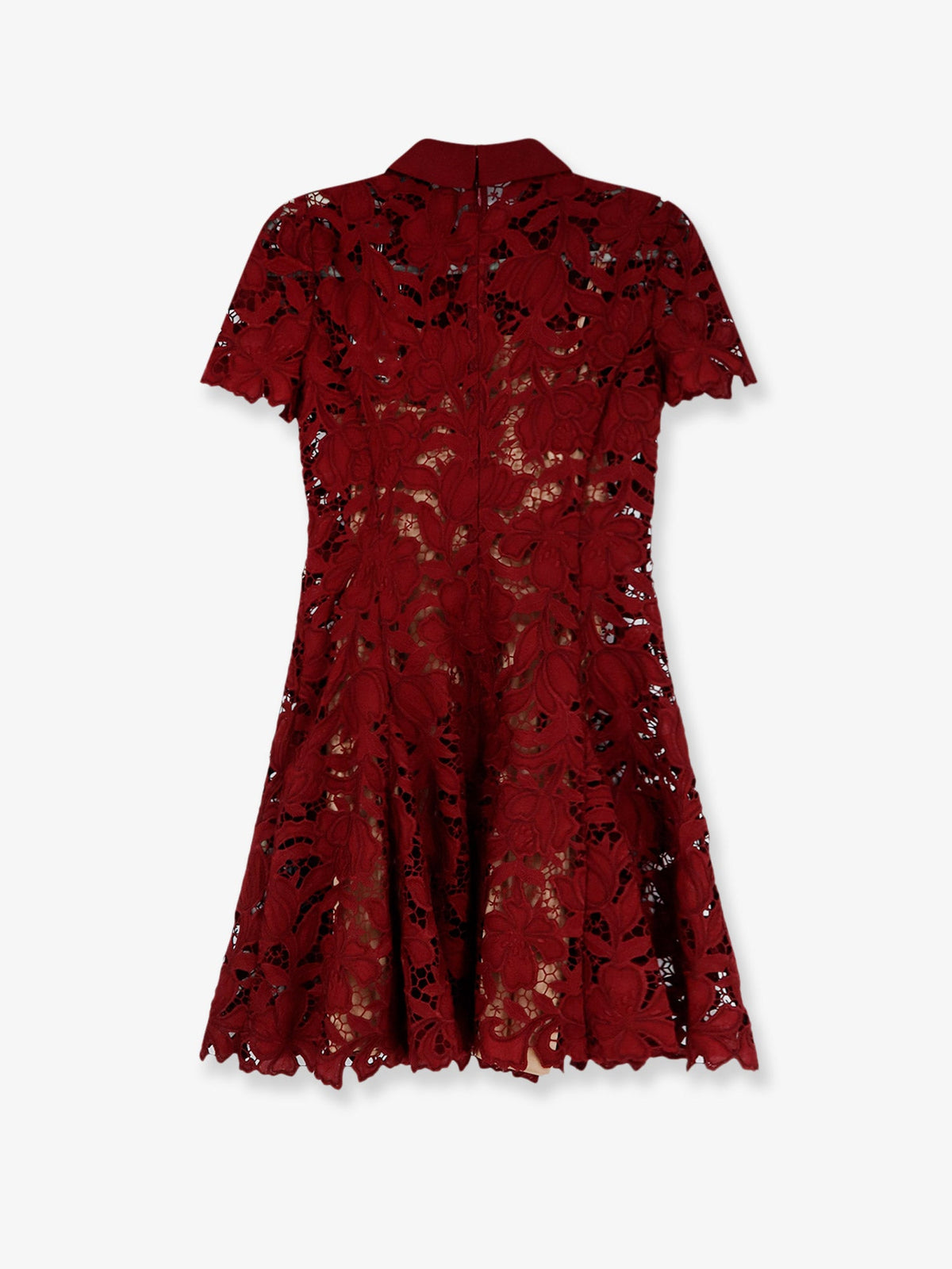 Self-Portrait Lace Mini Dress - Burgundy