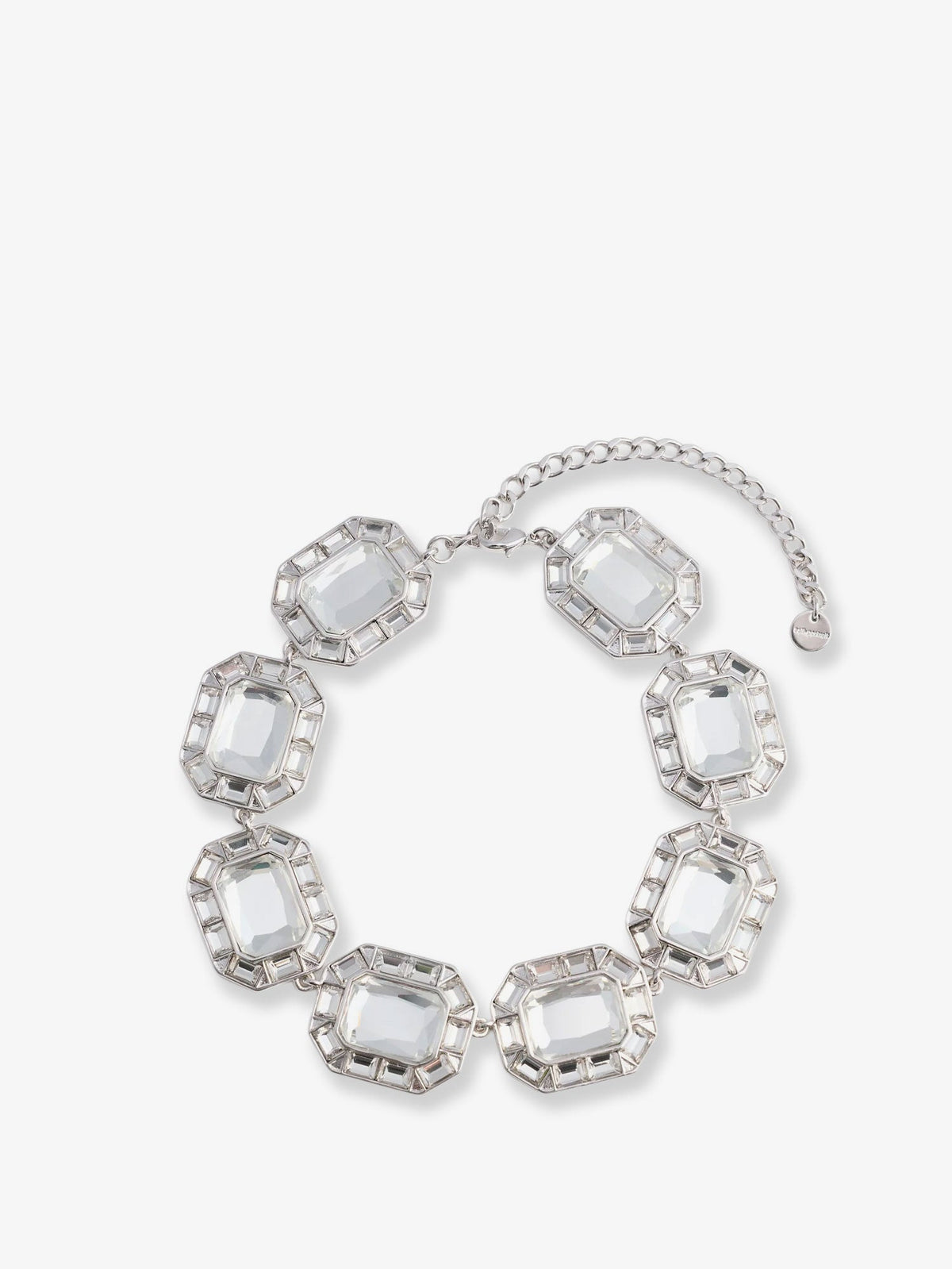 Self-Portrait Silver Crystal Necklace