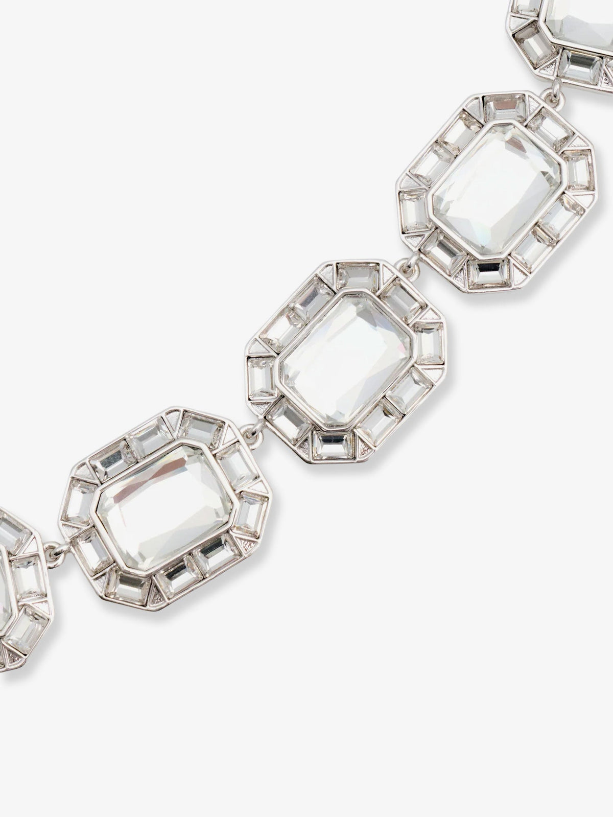 Self-Portrait Silver Crystal Necklace