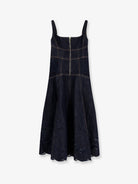 Self-Portrait Denim Midi Dress - Blue