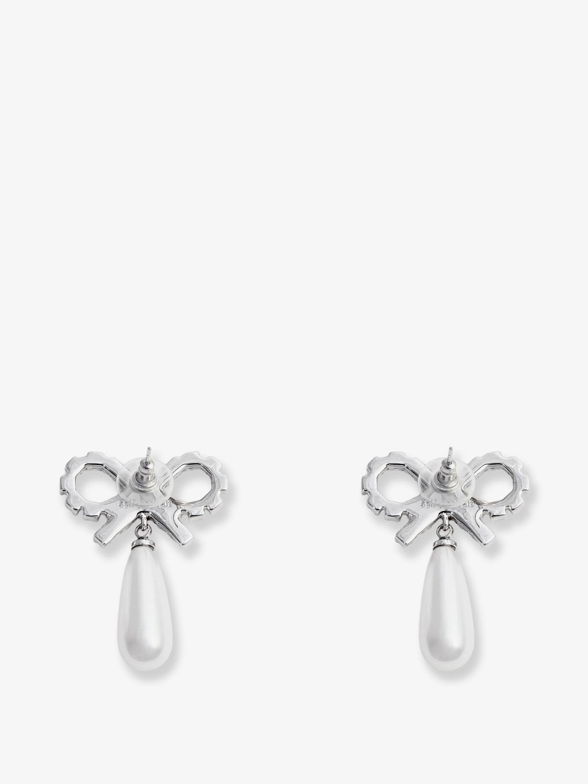 Self-Portrait Silver brass earrings - Pearl