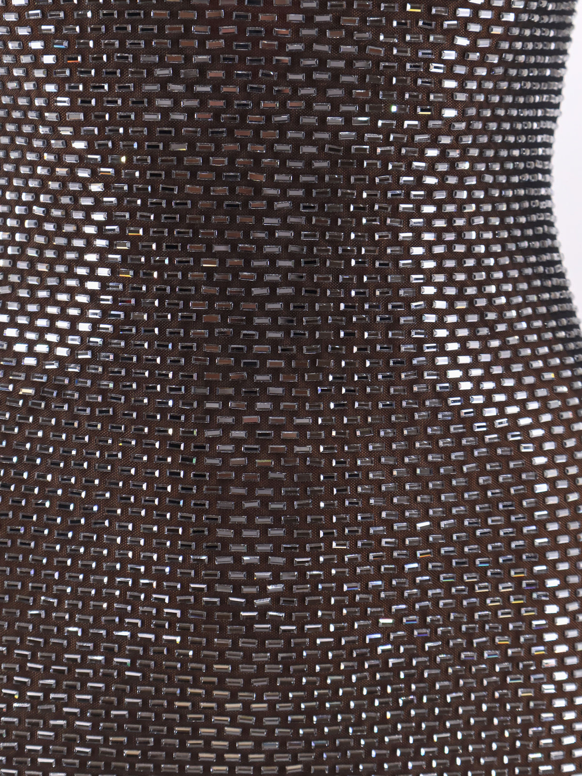 Self-Portrait Long dress with all-over rhinestones - Grey