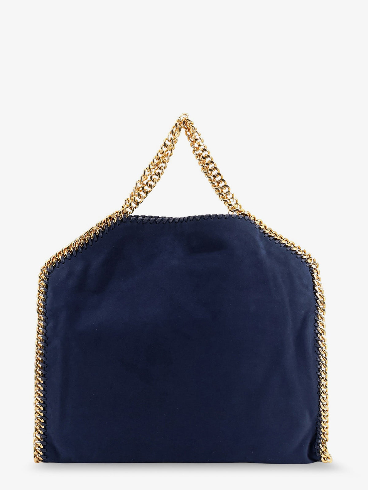 Stella McCartney Falabella alter suede shoulder bag with metal profiles - Navy