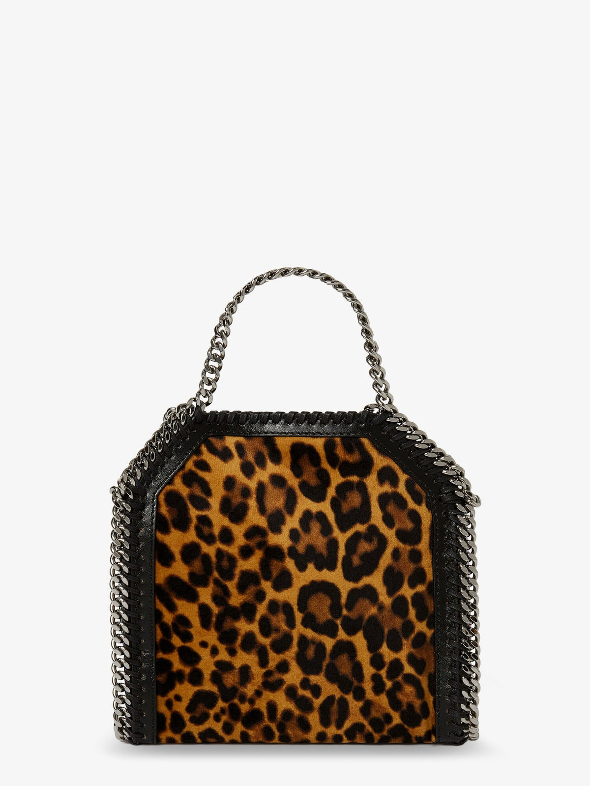Stella McCartney Falabella Tiny Bag velvet crossbody bag with animal print - Leopard