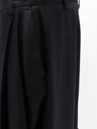 Stella McCartney Pleated Straight Satin Trousers - Black