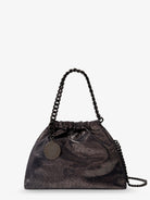 Stella McCartney Falabella Eco Shiny Dotted Chamois Fabric Shoulder Bag - Darknavy