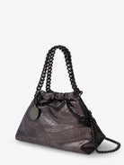 Stella McCartney Falabella Eco Shiny Dotted Chamois Fabric Shoulder Bag - Darknavy