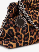 Stella McCartney Falabella Mini leopard print velvet crossbody bag