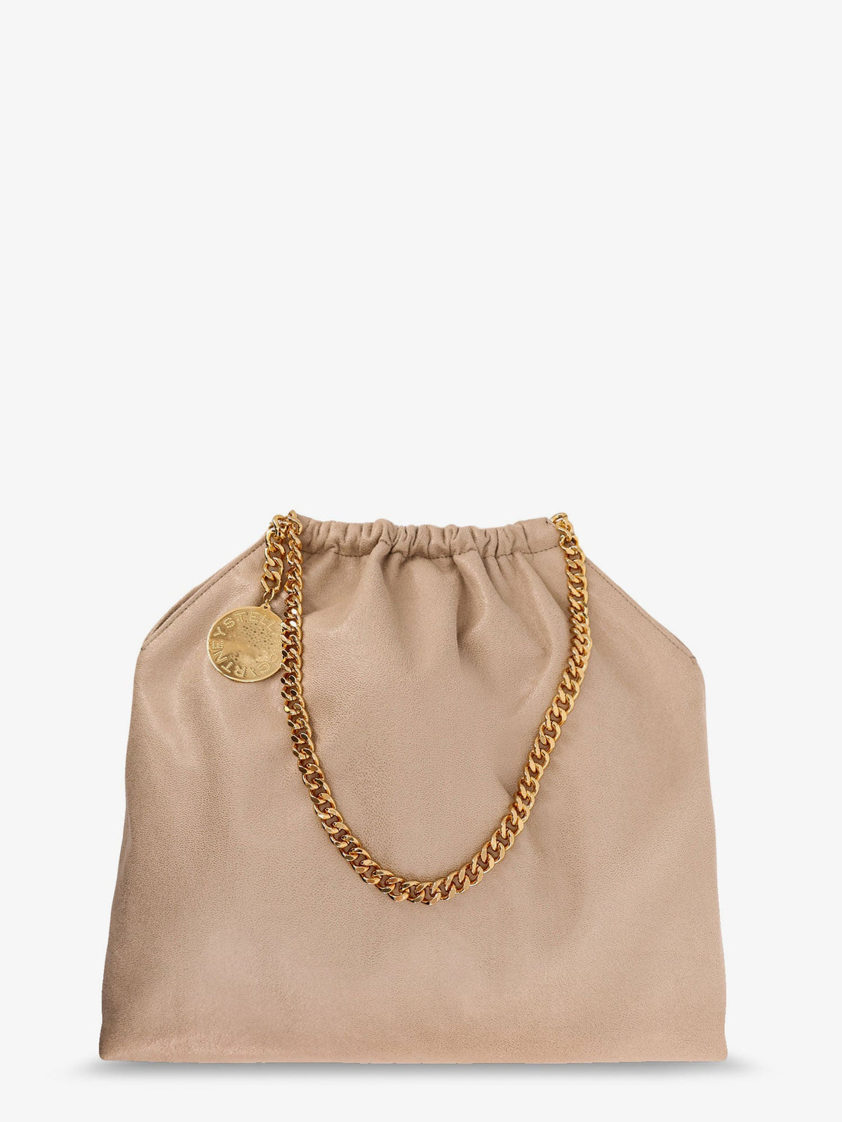 Stella McCartney Falabella shoulder bag with metal drawstring - Butter/Cream