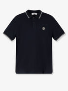 Stone Island Organic cotton polo shirt - Navy Blue