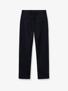 Stone Island Wool and cotton blend trousers - Black