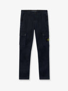 Stone Island Cotton blend cargo trousers - Navy Blue