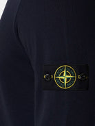 Stone Island Wool sweater with side logo patch - Navy Blue