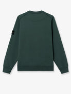 Stone Island Cotton sweatshirt with side logo patch - Dark Green