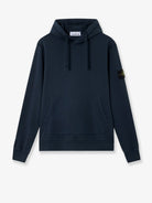 Stone Island Cotton sweatshirt with side logo patch - Navy Blue