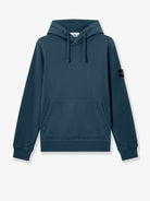 Stone Island Cotton sweatshirt with side logo patch - Slate Blue