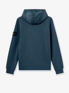 Stone Island Cotton sweatshirt with side logo patch - Slate Blue