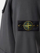Stone Island Cotton sweatshirt with side logo patch - Lead Grey
