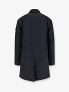 Stone Island Micro Reps padded long jacket - Black