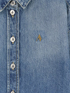 The Attico Bomber blue denim shirt - Skyblue
